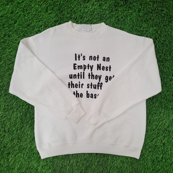 Vintage Funny Empty Nest Syndrome Sweatshirt Medium 21x24 - Picture 1 of 16